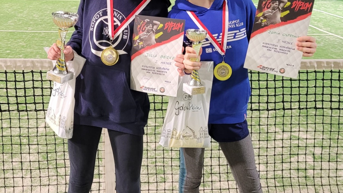Grad medali dla skrzatów Sopot Tenis Klub w Halowych Mistrzostwach Pomorza U 12.