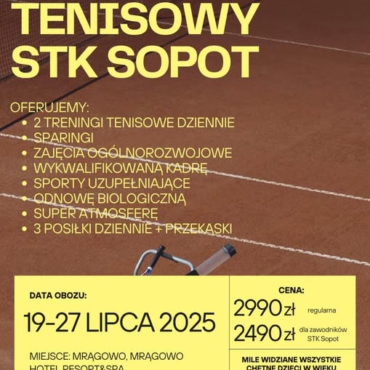 Obóz tenisowy na Mazurach – Lato 2025