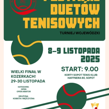 🎾  Wracamy do Was z tematem TENISOWYCH DUETÓW w Sopocie! 🎾